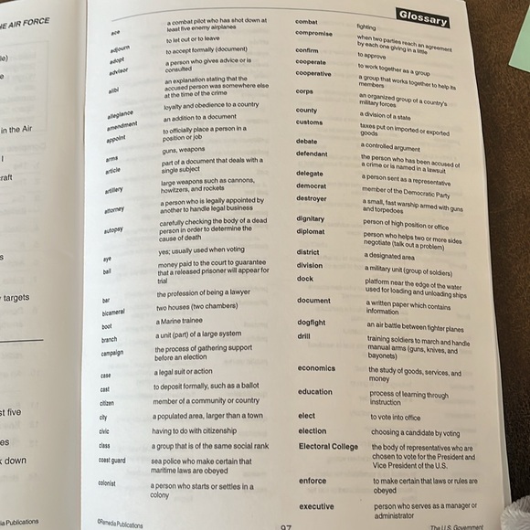 The US Government text a reproducible book with 24 lessons. Designed for middle - Picture 3 of 5